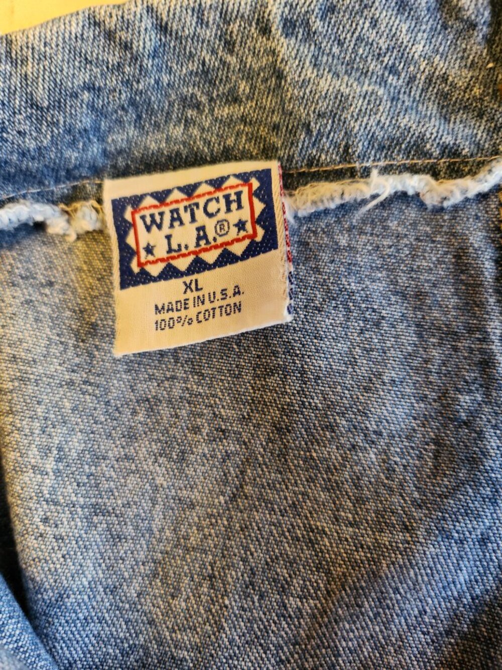 Vintage Watch L.A. 90s Patchwork Denim Streetwear Overalls XL Cottagecore Y2K - Picture 4 of 14